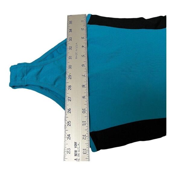 Puma Classic‎ Bodysuit Scoop Back Blue Black Casual Sporty - Picture 4 of 12